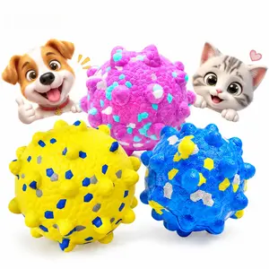 ETPU Dog Chew Toy Ball for Aggressive Chewers – Indestructible Spiky Ball, Interactive Bouncy Dog Ball, Floating Dental Cleaning Toy for Small Medium Large Dogs