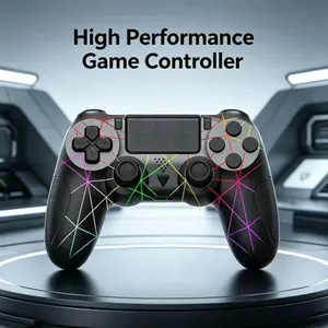 PS4 Wireless Controller, Limited Edition with Colorful Lightning Attack Design,  Vibration Feedback, Six - Axis Gyroscope, Compatible with PS4 Players.