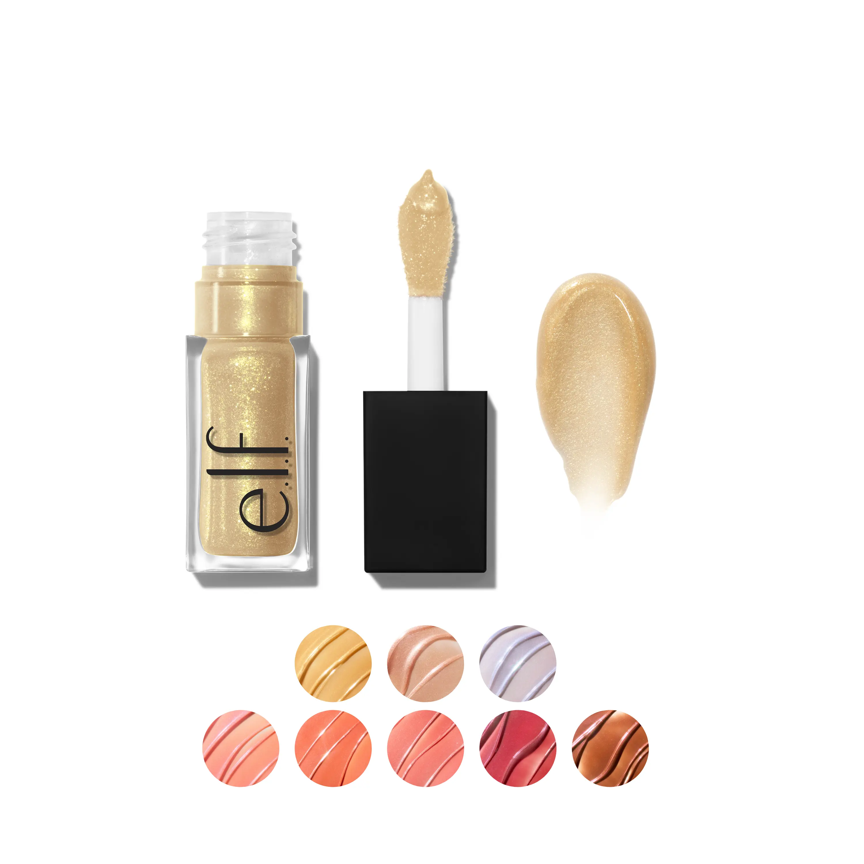 e.l.f. Glow Reviver Lip Oil Glimmer, Glitter Lips, Hydrating Lip Oil with Glitter Finish 7.6mL