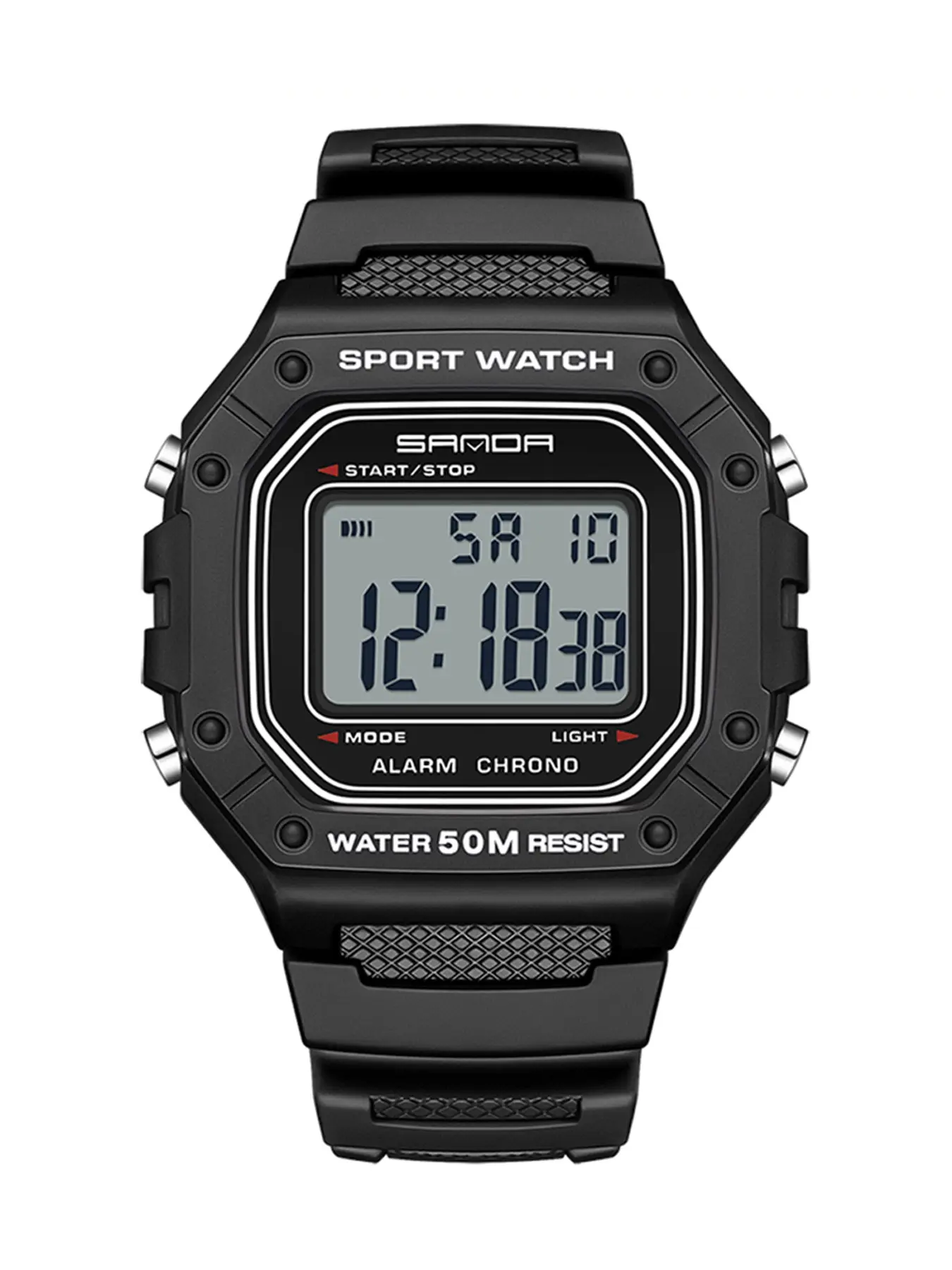 SANDA Fashion 2156 Men's Electronic Watch Movement Rectangular Sports Modern Waterproof Watch Waterproof Watches LED Display Screen Dial Men's Electronic Watch With box Digital Display Fashionable Digital Watch Sporty Waterproof Watch Digital Wristwatch