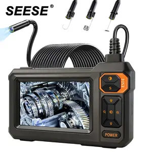 【SummerVibes】SEESE 16.5FT Borescope Camera with Light, 4.3" HD Screen, Waterproof Endoscope with 8 LED Lights, Semi-Rigid Cable for Sewer, Drain, Pipe Inspection