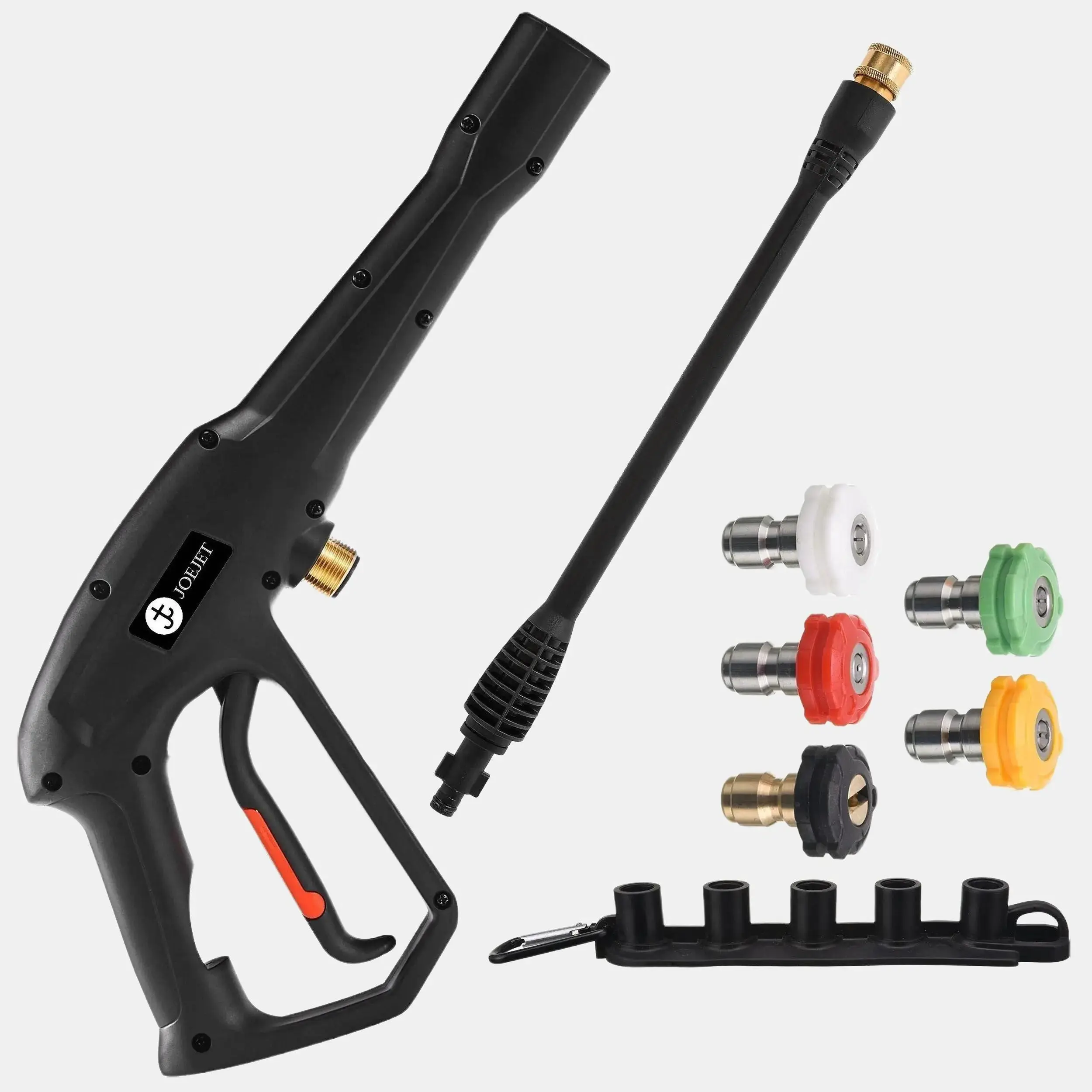 High Pressure Washer Replacement Spray Lance with Jet Wand and 5 Spray Nozzle Tips Compatible Ryobi, and PowerStroke Electric Power Washers, Power Washer Attachment, Pressure Washer Tool