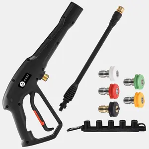 High Pressure Washer Replacement Spray Lance with Jet Wand and 5 Spray Nozzle Tips Compatible Ryobi, and PowerStroke Electric Power Washers, Power Washer Attachment, Pressure Washer Tool
