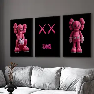 Pink Diamond Hypebeast Figure Poster, Set of 3,Hypebeast Figure,Kawgraffiti,Printable Minimalist Hypebeast Decor #148