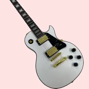 LP Guitar alpine white 22 frets 6 strings Mahogany body with Rosewood fingerboard Gold hardware