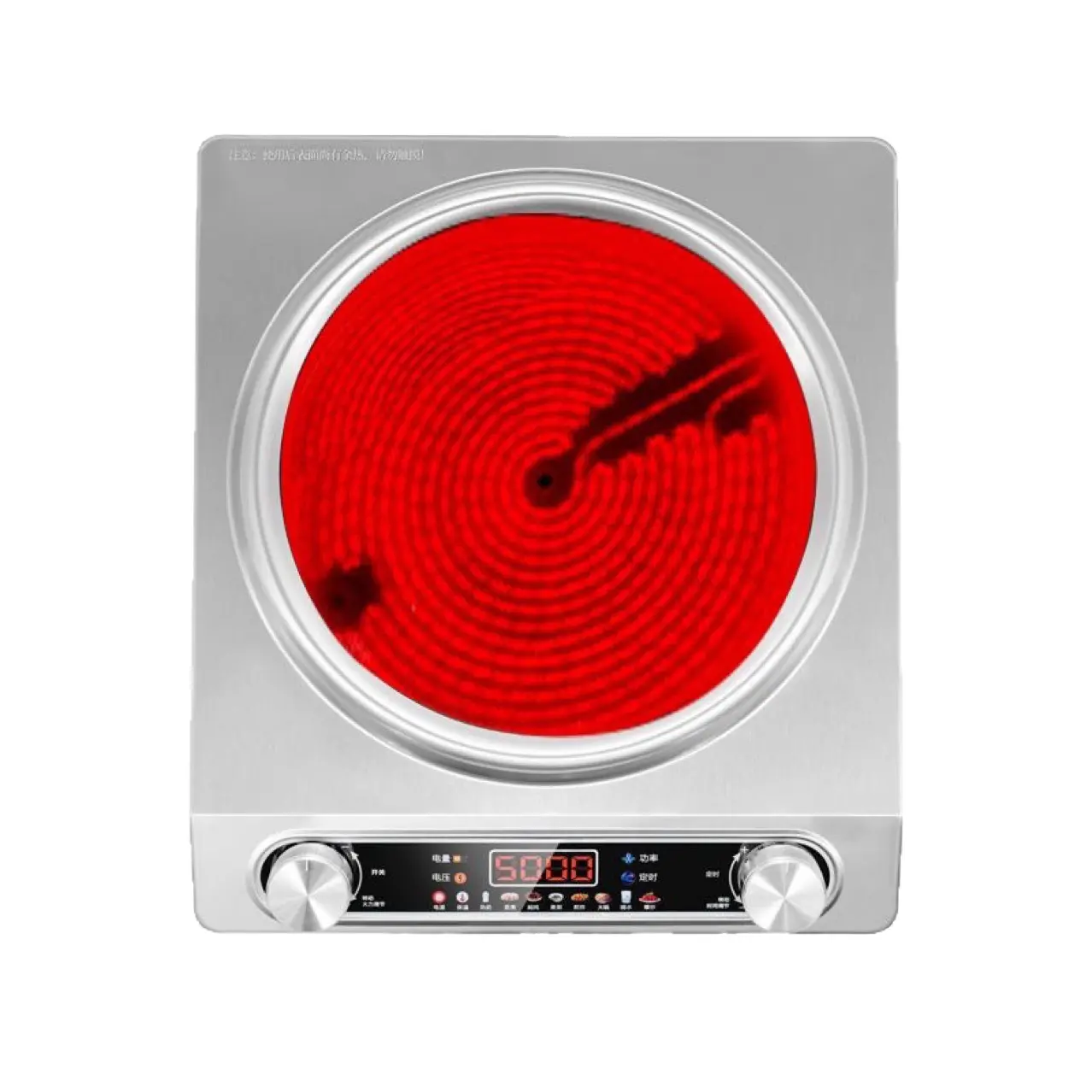 5000W High-Power Concave Electric Ceramic Stove - Commercial Light Wave, Multifunctional Household Appliance for Home Kitchen Use