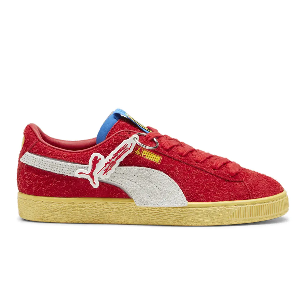 PUMA Mens Scuderia Ferrari X Joshua Vides Suede Lace Up Sneakers Shoes Casual - Red
