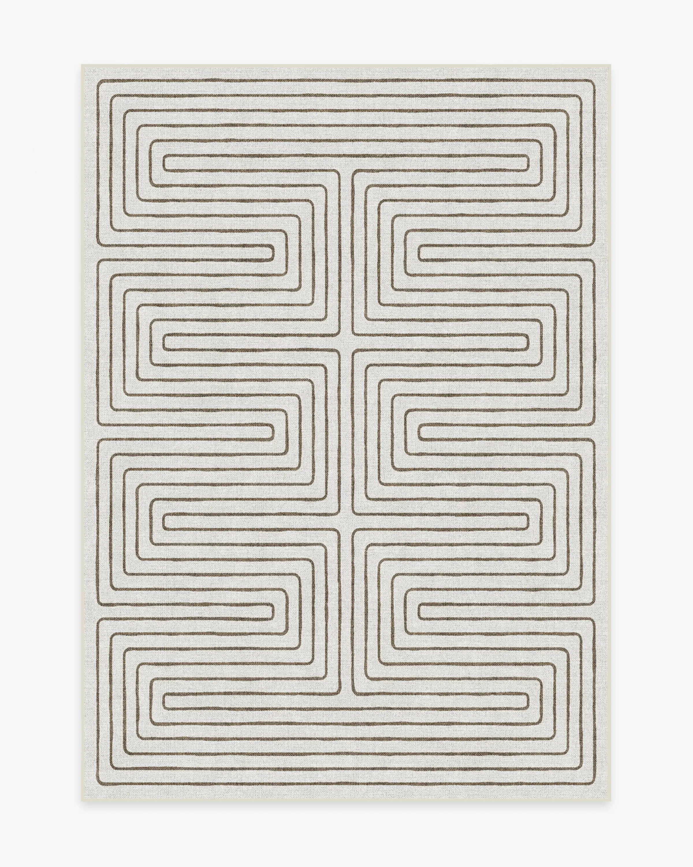 Labyrinth Camel & Ivory Flatwoven Rug by Jonathan Adler
