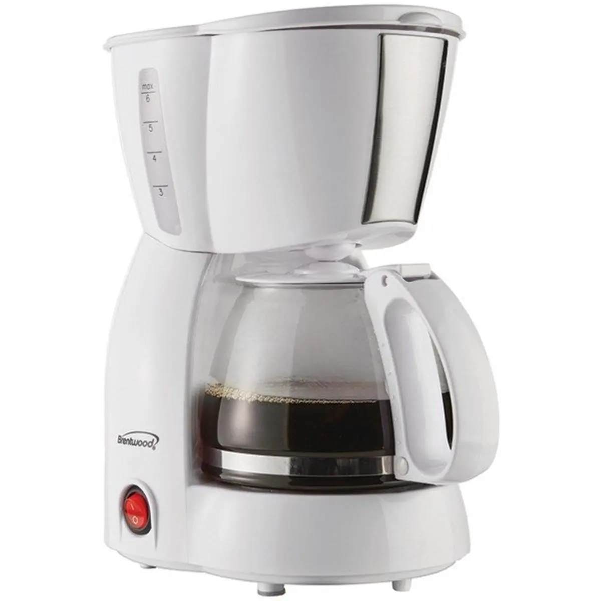 Brentwood 4-Cup Drip Coffee Maker - White, CETL Approved, Small Office & Family Use, Visible Water Volume Kitchen Appliance