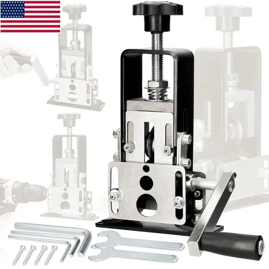 Labor Saving Manual Wire Stripping Machine, 2 in 1 Hand Crank & Drill Powered, Durable Stripper for Scrap Cable Recycling