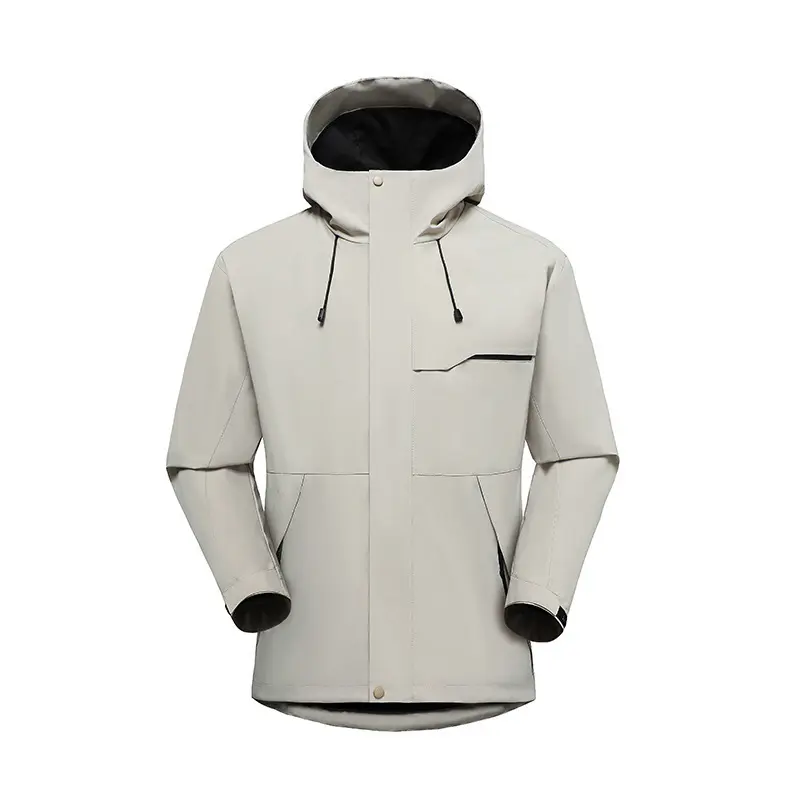 2026 Spring Windproof Water Repellent Hooded Jacket Unisex Outdoor Hiking Climbing Windbreaker Coat, Lightweight Breathable Casual Sports Outerwear, Loose Fit Wind Resistant Rain Shell for Men Women Daily Travel Camping Cycling