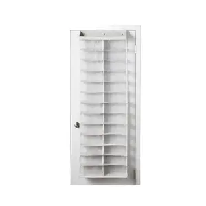 Over The Door 26 Shelf Mesh Shoe Organizer Light Gray,67 Inches (H) x 22 Inches (W) x 6 Inches (D),Features accessory shelf and 26 pockets burr baskets