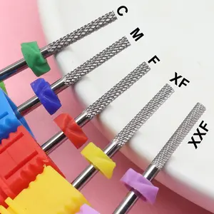 1Pcs Safety Nail Drill Bits,3/32" Tungsten Carbide Cuticle Drill Bits,Two Way Rotate For Nail Bed File Dead Skin Nail Prepare Cleaning,Manicure Nail Home Salon Tools