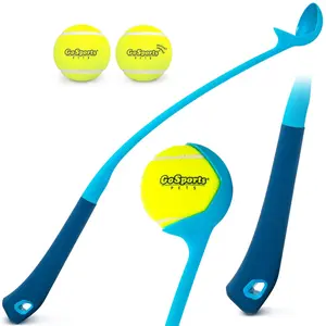 GoSports Pets Dog Ball Launcher - Ergonomic Tennis Ball Thrower for Dogs 20+ lbs - Includes Tosser and (2) 2.5 Inch Balls for Fetch