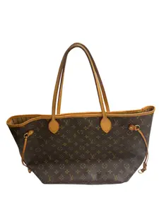 Pre-owned Louis Vuitton Monogram Leather Top Handle Bags MM Monogram Neverfull Handbag IB26050109