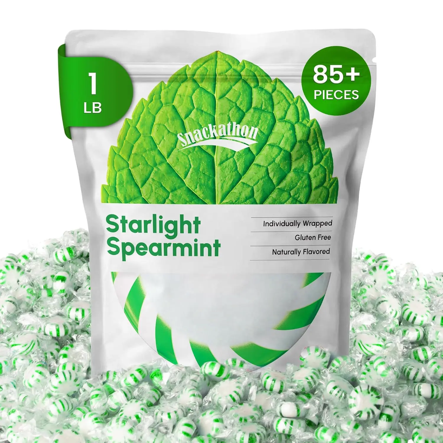 Snackathon Starlight Spearmint Candy – Individually Wrapped