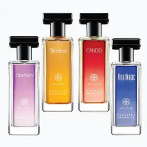 Avon Classics Collection Perfume 1.7 fl. oz Odyssey, Timeless, Candid & Night Magic. SET of 4