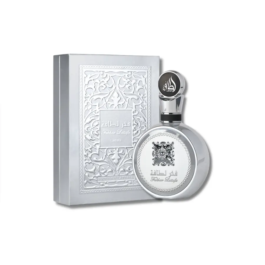 Lattafa Fakhar Platin Eau De Parfum, 3.4 oz Single Item Cologne, Woody Spice Fragrance with Fresh Citrus, Amber, and Smoky Balsamic Notes, Selfcare for Adults, Aromatic Luxurious Scent, Edp Elegant Fragranced, Bottle, Fruity