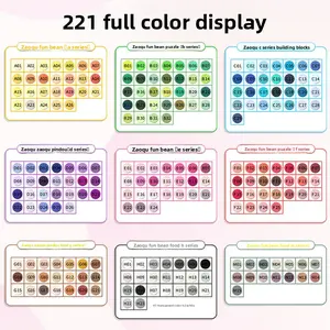 Perler Bead Refill Pack 221 Colors Fusion Beads 10g/1000 Pieces Bagged 2.6MM Perler Beads DIY 3D Puzzle Material