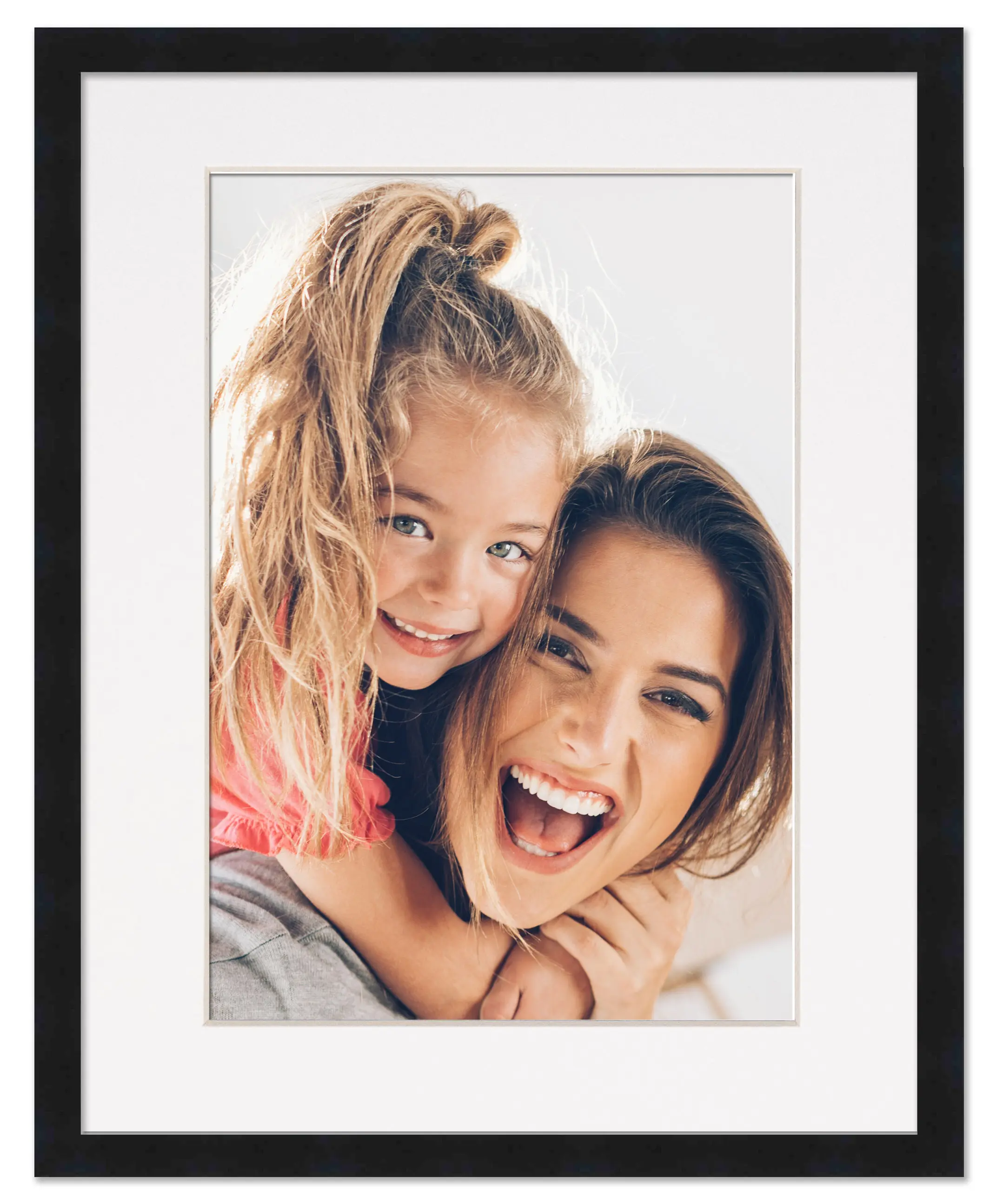 13x17 Frame with Mat - Black 15x19 Frame Wood Made to Display Print or Poster Measuring 13 x 17 Inches with White Photo Mat