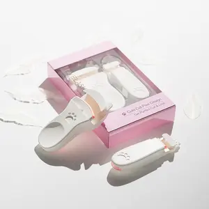 4 Pcs Mini Plastic Eyelash Curler Kit With Extra Silicone Refill Pads, Easy to Lift Partial Eyelashes Precisely with No Pinching or Hurting, Portable & Compact to Carry, Cute Cosmetic Gift for Women