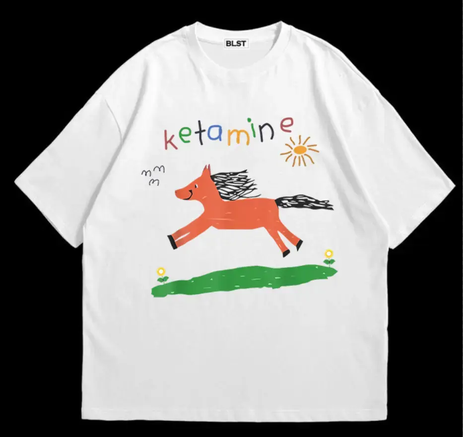 [100% Cotton] Ketamine Pony Nurse Meme T-Shirt Cotton Menswear Streetwear Adult Unisex T-Shirt Golf Gift T-Shirt For Men And Women havoc  garments marios family clothing retro halloween hoodie