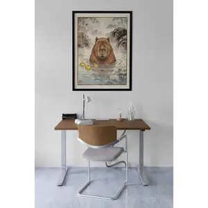[SALE UP TO 50% + FREE SHIP] Capybara Onsen Japanese Wall Art Print Hot Spring Zen Poster