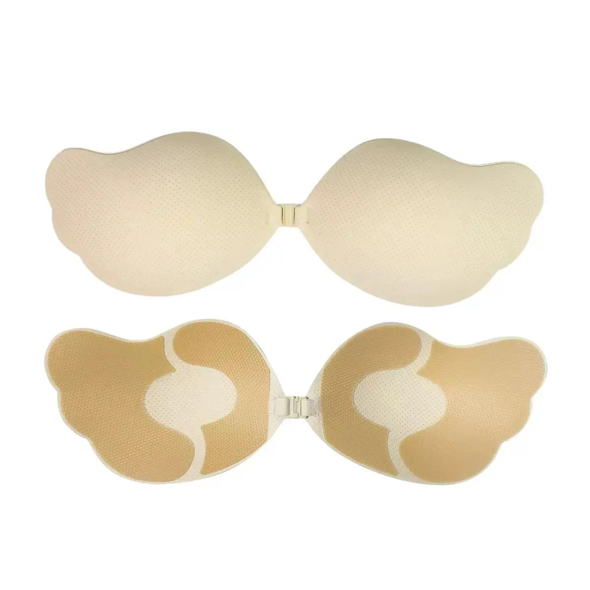 Mango Shape Push Up Silicone Pasties Reusable Self Adhesive Breast Lift Inserts Seamless Invisible Sticky Bra for Strapless Backless Bridal Gowns, Waterproof Sweatproof Silicone Bust Lifting Pads Reusable Adhesive Push Up Pasties for Swimsuits Evening