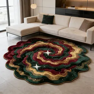 Vintage Luxurious Starry Sky Carpet, Irregular Shape Bedroom Bedside Rug, Vintage Design Rug, Decorative Area Rug, Home Decor Sofa Coffee Table Mat, Soft Plush Comfort