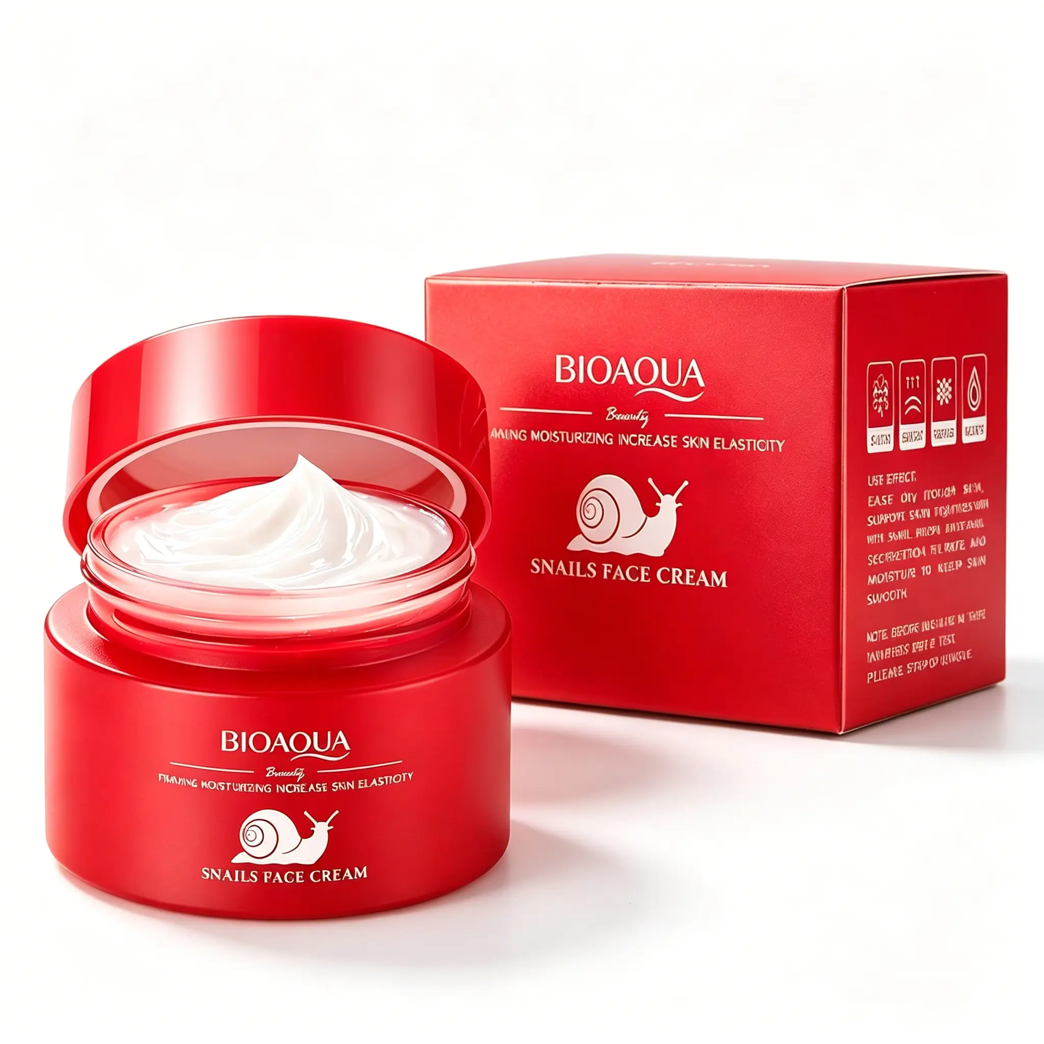 Single Pack Snail Extract Facial Cream Infused with Gentle Mineral Oil, Daily Hydrating Facial Moisturizer, Lightweight Fast-Absorbing Formula to Nourish Dry Skin & Achieve Silky Smooth Complexion Dry Skin Relief Deep Moisturizing Nourishing