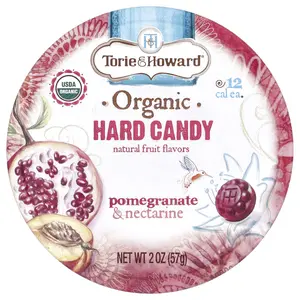 Torie & Howard Organic Hard Candy, Pomegranate & Nectarine, 2 oz (57 g)