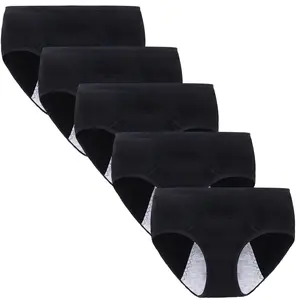 Hbhpov Big Girl's Protective Cotton Menstrual Period Panties Teens Breathable Leakproof Briefs Women Postpartum Underwear(Must Wear with Pad or Tampon)