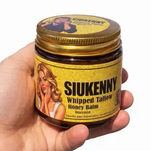 Siukenny Whipped Beef Tallow & Manuka Honey Organic Nourishing Face Cream Moisturizer Body Lotion Skin Care Lip Balm Hydrating Moisturizing 100% Natural Ingredients - Oil
