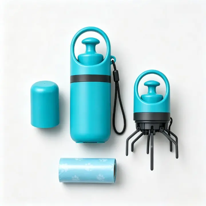 Portable Pet Poop Scooper with 1 Count Dog Waste Bag Holder & Dispenser for Outdoor Use Compact Design Essential Pet Supplies sohochic