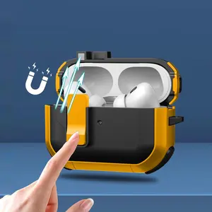 Automatic Pop-Up Anti-Drop Earphone Case for AirPods 1 2 3 4 Pro 2, Durable and Protective Design, Perfect Fit for AirPods Accessories