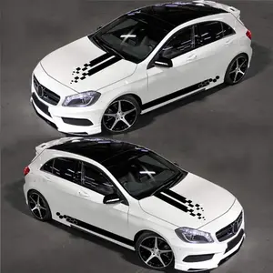 Car Side Skirt Decals, Personalized Sports Modification Sticker, Universal Door Long Scratch Cover Decorative Sticker, Car Exterior Accessories, Sticker For Cars, Vehicle Exterior Decoration
