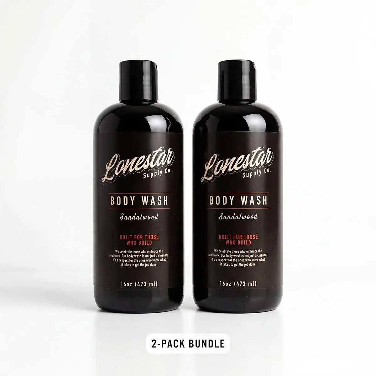 Lonestar™ Supply Co Heavy-Duty Body Wash & Hand Cleaner – Removes Grease, Oil, Dirt & Odors – For Mechanics, Welders, Construction Workers & Tradesmen – Sandalwood – 2 Pack (16 oz Each)