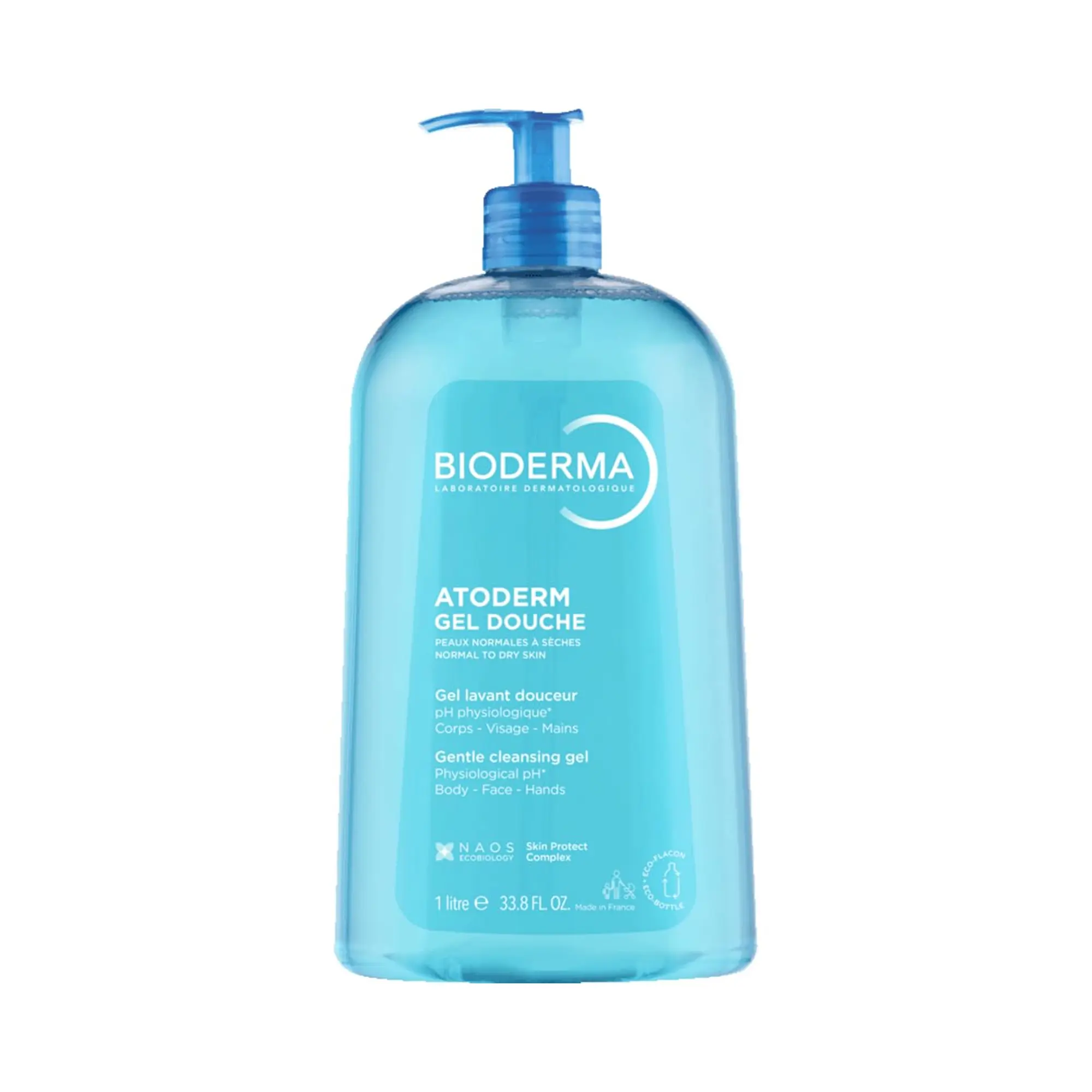 Bioderma Atoderm Gel Douche 33.8oz Body Care Cleanser - Ultra-Gentle, Hypoallergenic, Nourishing Foaming Shower Gel for Normal to Dry Sensitive Skin - Soap-Free, Paraben-Free Face & Body Cleansing Formula, Restore, Daily, Fragrance, Selfcare, Skin Repair