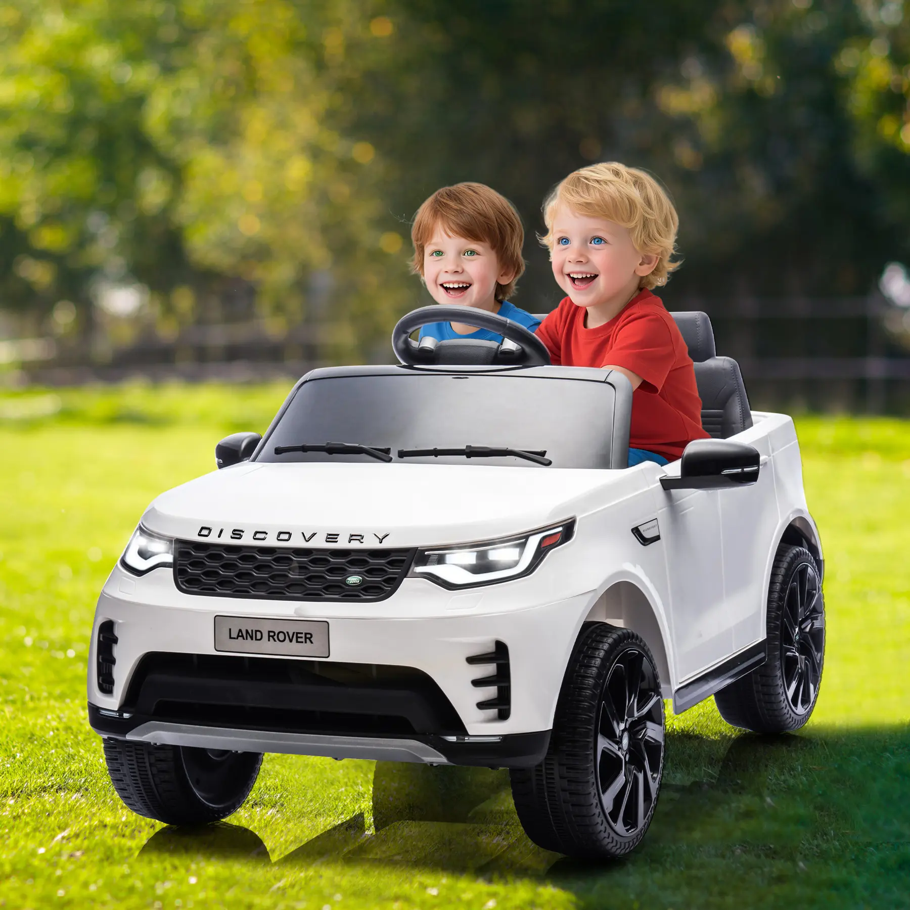 Garvee Licensed Land Rover 12V Kids Electric Ride-On Car - Remote Control, LED Lights, Music, Spring Suspension, Safety Belt, Kids Outdoor Play Toy for Ages 2-8, Boy Gifts, Toddler Gifts, Outdoor Kids Stuff