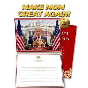 Funny Trump Mother’s Day Greeting Card - Make Mother’s Day Great Again Gift for Mom, Wife & Grandma - Premium 5x7 Presidential Style Stationery with Red Envelope