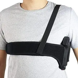 Shoulder Gun Holster – Elastic Neoprene Underarm Chest Holster, Universal Fit for Glock 17/19/26/42/43, 1911, M&P Shield 9mm & Revolvers, Right Hand Carry (Up to 45")