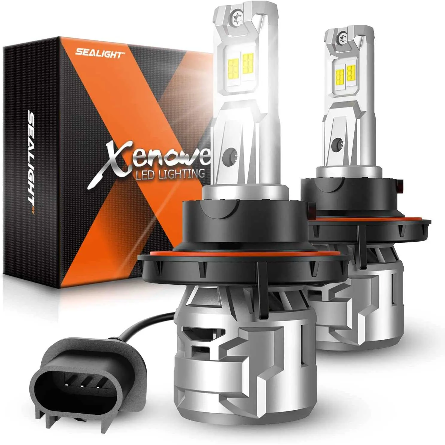 2013 GMC Yukon 9008/H13 80W 6500K White IP68 LED Headlight Bulbs 2PCS SEALIGHT X5