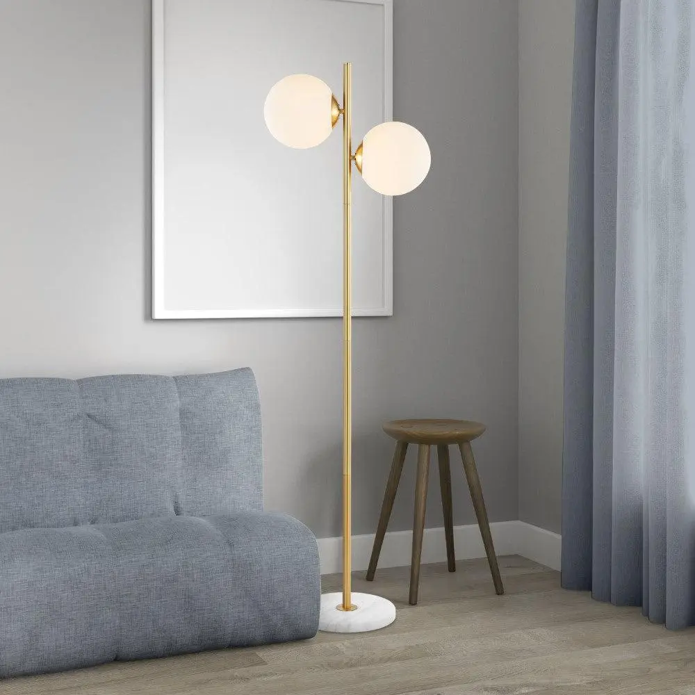 JONATHAN Y Kurtz Modern Adjustable Drop Metal-Glass LED Pendant - Modern Standing Light, Adjustable Lamps Bases & Shades, Brown Gold Lamps Bases & Shades for Living Room, Kitchen