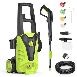 Electric Pressure Washer, High Pressure Cleaning Machine with Foam Cannon, 2.0 GPM Power Washer with 5 Quick Connect Nozzles for Fences Decks Patios