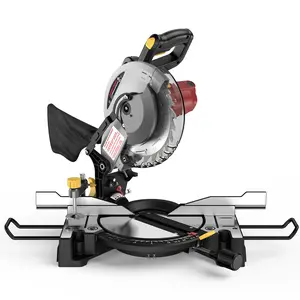 10-inch Compound Powerful Miter Saw, 5000RPM, 15 Amp, Single Bevel 0-45° with Extension Table, 36T Blade, Power Saw for Metal, Plastic, Wood, Laminates Summervibes Summerwins