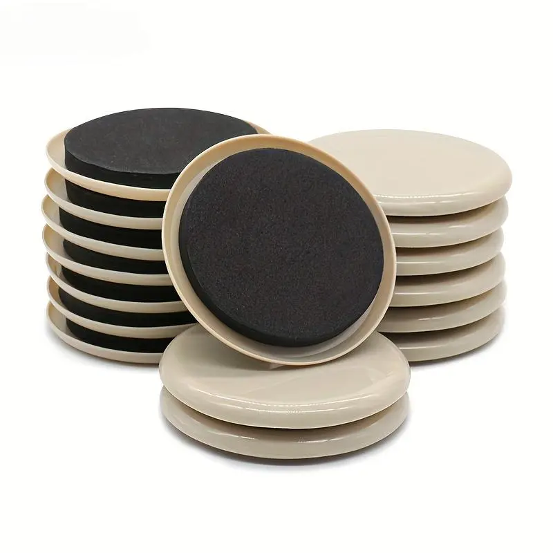 16pcs Furniture Sliders For Carpet, 3.5inch, Furniture Pads Hardwoods Floors, Heavy Duty Furniture Movers Sliders, Reusable Furniture Moving Pads, Floor Protectors For Carpet, Home Accessories