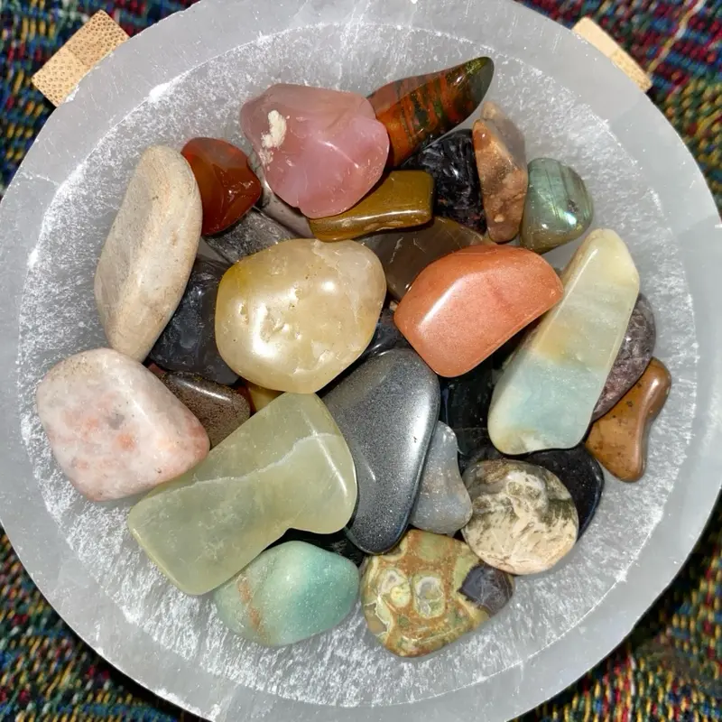 Tumbled crystals