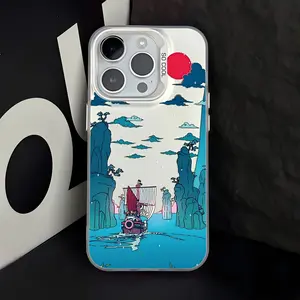 WB Anime Cartoon Adventure Pirate Ship Straw Hat Crew Thousand Sunny Phone Case SuitableCompatible with iPhone 11, 12, 13, 14, 15, 16, 17 Series, Samsung Galaxy S21, S22, S23, S24, S25, S26,Trendy and Protective Case for Every Style Colorful Personalized