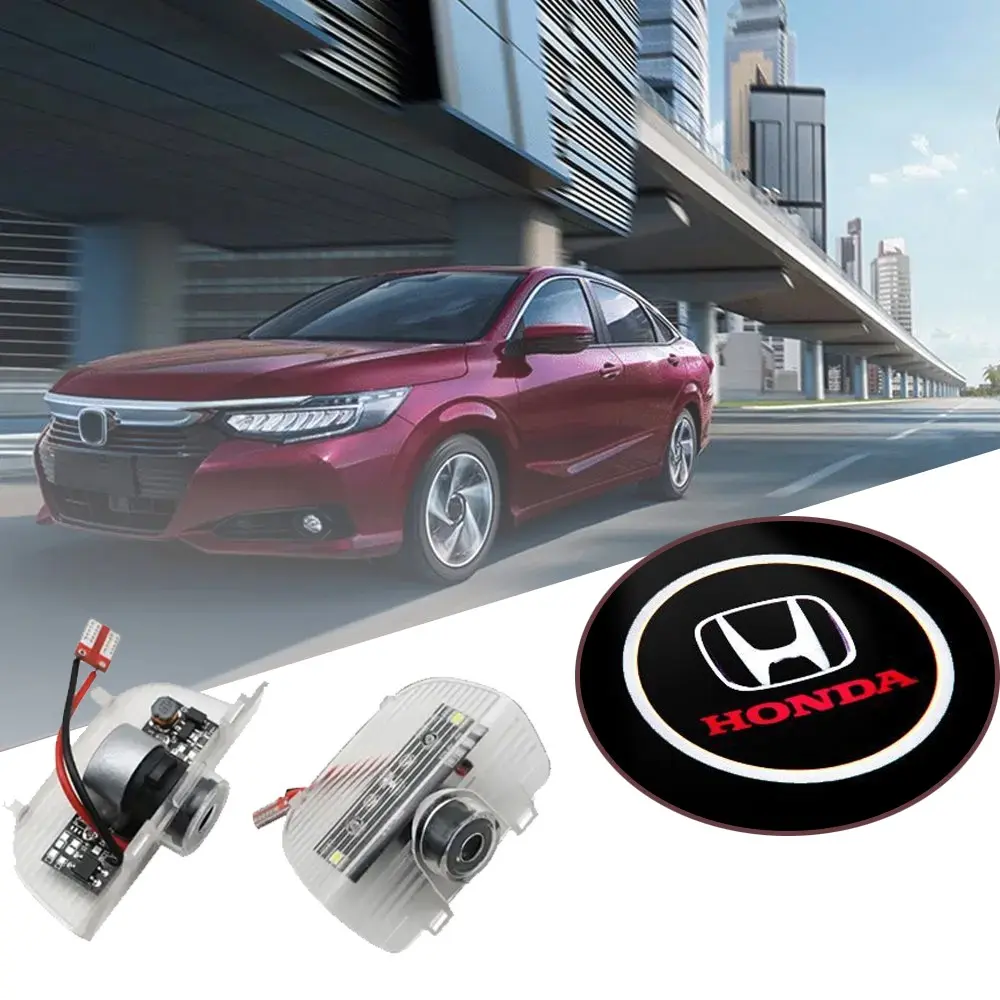 🔥2Pcs Honda LED Door Logo Welcome Lights ✨ Cree Chip 3W 12V ABS+Aluminum Alloy 80000+ Hrs Lifespan High Brightness Energy Saving -40℃~105℃ Led Car Lights #doorcourtesylight #welcomelight