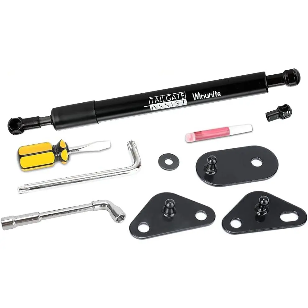 Winunite Truck Tailgate Assist Shock Absorber Kit, Stainless Steel Damper Truck Accessory for Ford F-150/F-250/F-350/Dodge Ram/Chevy Silverado, Quiet Smooth Gentle Slow Drop, No Slam, No Drill Bolt-On Easy Install, Full Tools Included
